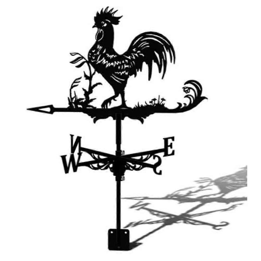 weather vane, metal, weather vane, rooster weather vane, decorative wind direction indicator for outdoor use, farm, courtyard Ref: 8577