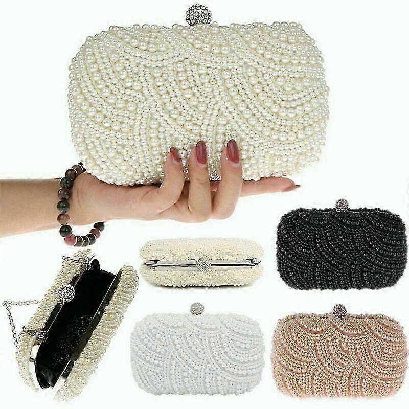Women's New Pearl Dinner Party Bag Women's Hand Japanese Small Square Bag vxz