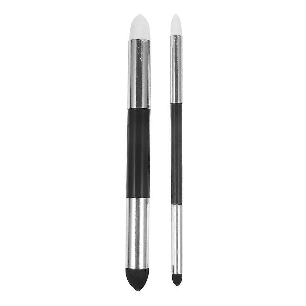 2pcs Blending Sponge Pen Double Headed Washable Rubbing Sponge Brush Sketch Wipe Reusable Blending Stump Drawing Art Blenders