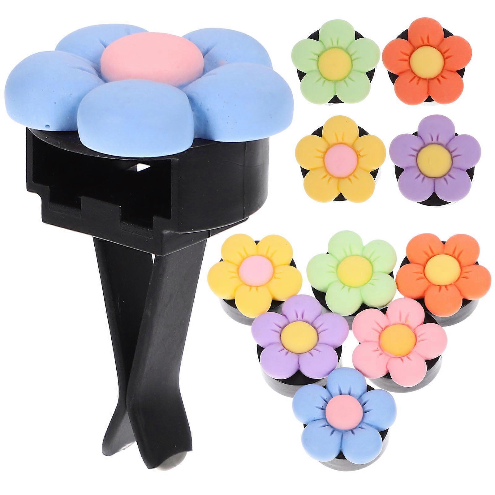 12PCS Cute Flower Car Air Vent Clips Creative Decorative Outlet Fresheners for Car Interior with Charming Flower Design and Color Variety for