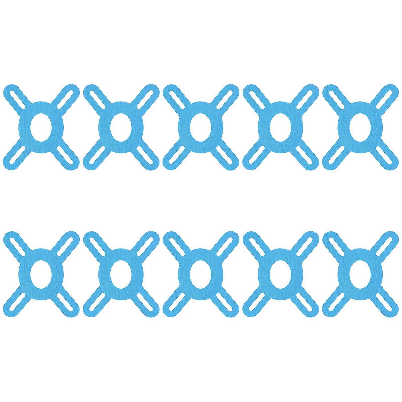 Athletic Knee Stabilization Strips 10Pcs Breathable Precuts Flexible Support Elastic Knee Support Patches for Women Men Light blue