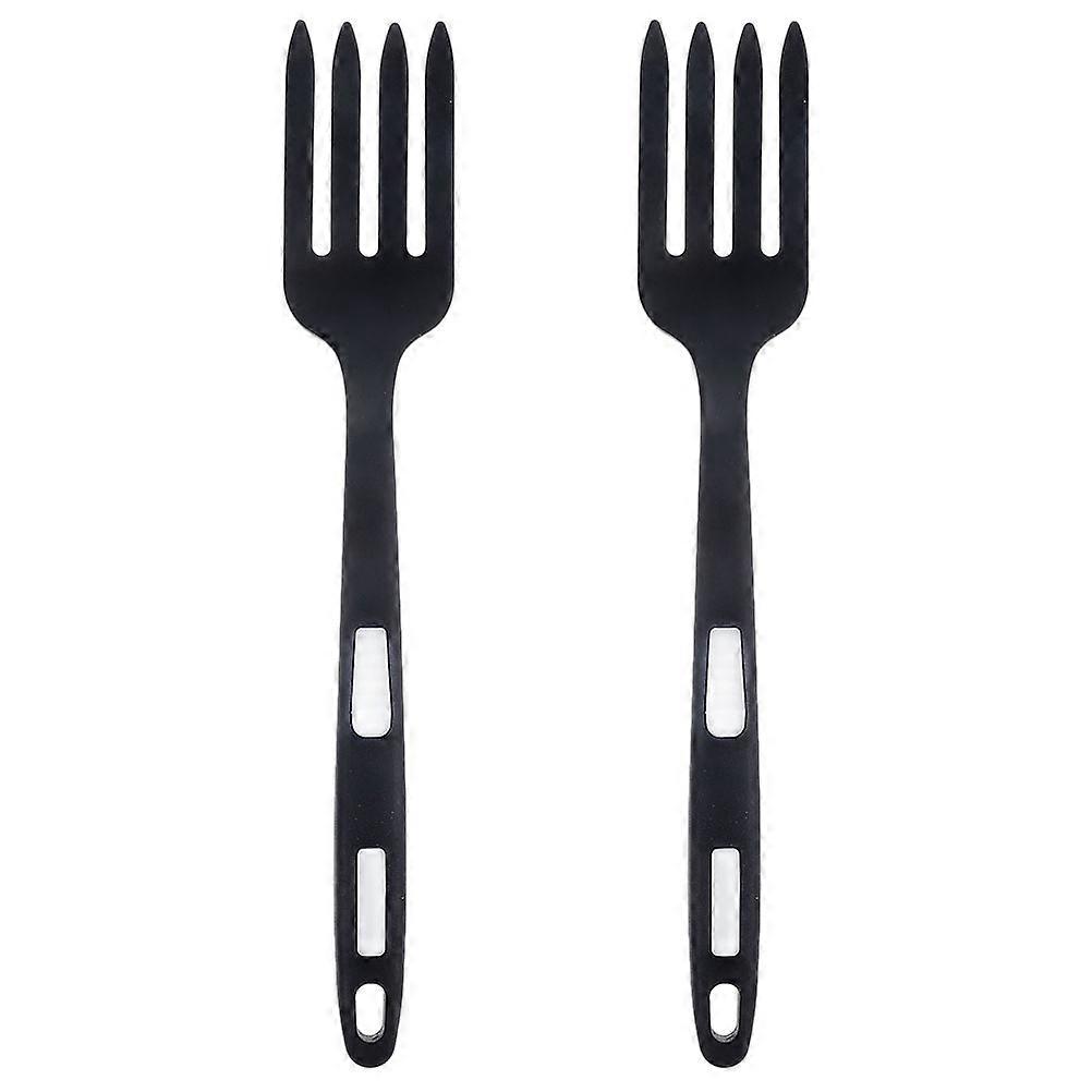 Silicone Flexible Fork Set Heat Resistant Kitchen Utensils for Cooking, Stirring & Serving at Home, Restaurant or Camping