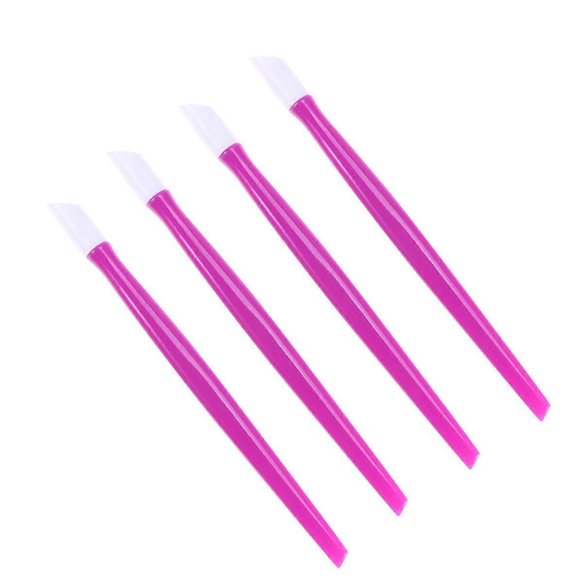 Manicure Tools Nail Cuticle Remover Stick Cuticle Clean Tools Ergonomic Beveled Handle Home Use Purple 100Pcs