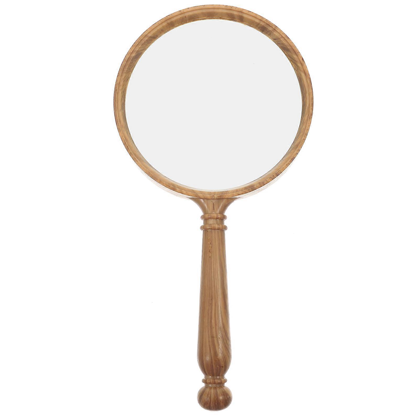 Handheld Magnifying Glass Reading Versatile Manual Magnifier Tool For Seniors And Kids Rectangular Shape Vintage Design 1Set