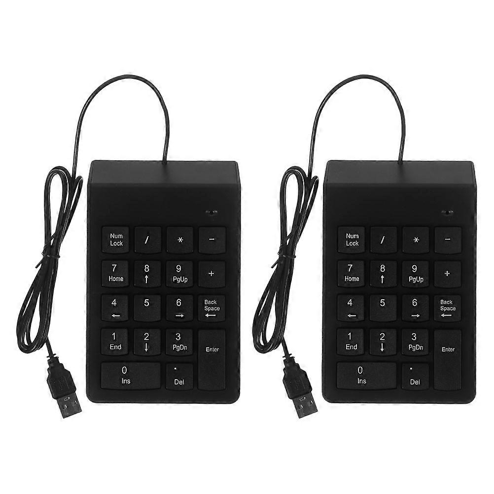 Usb Keypad Number Mini Numpad For Notebook Accessories Personal Use Data Entry 13.50X8.60X2.00CM 2Pcs