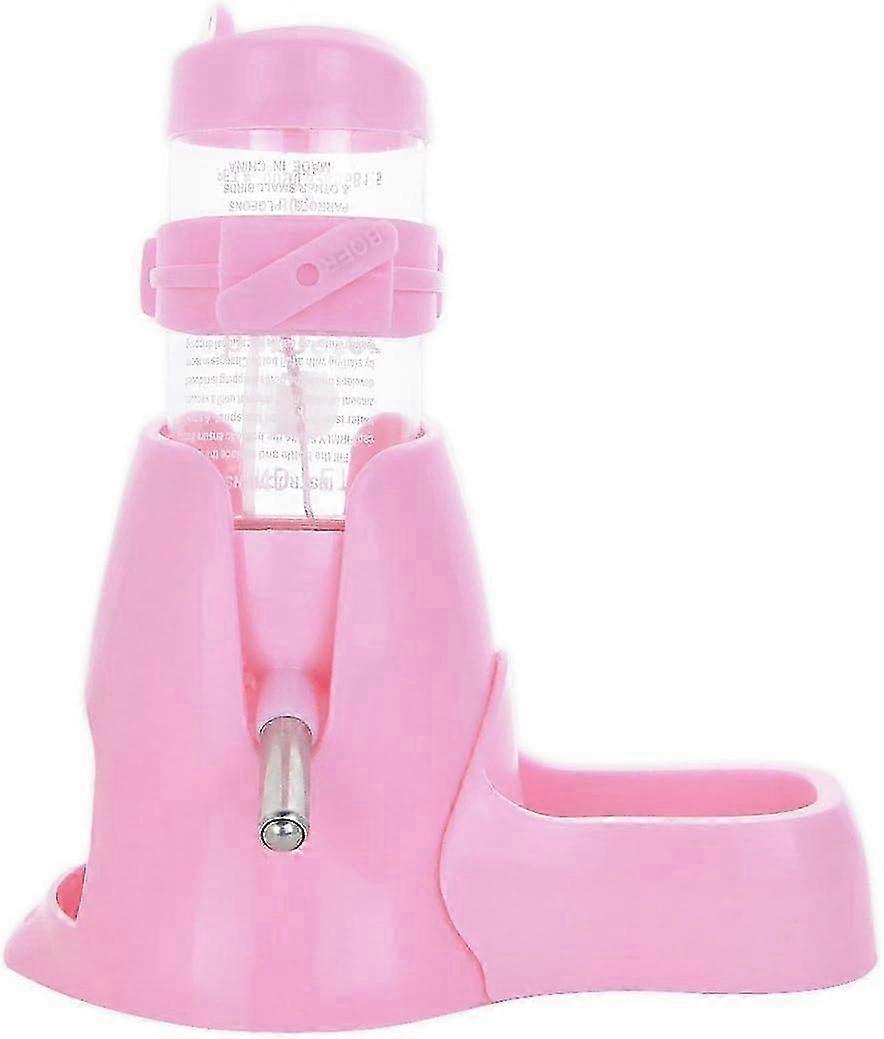 80ml Water Dispenser for Small Animals - Hamster Guinea Pig Rabbit Rat Ferret (Pink)