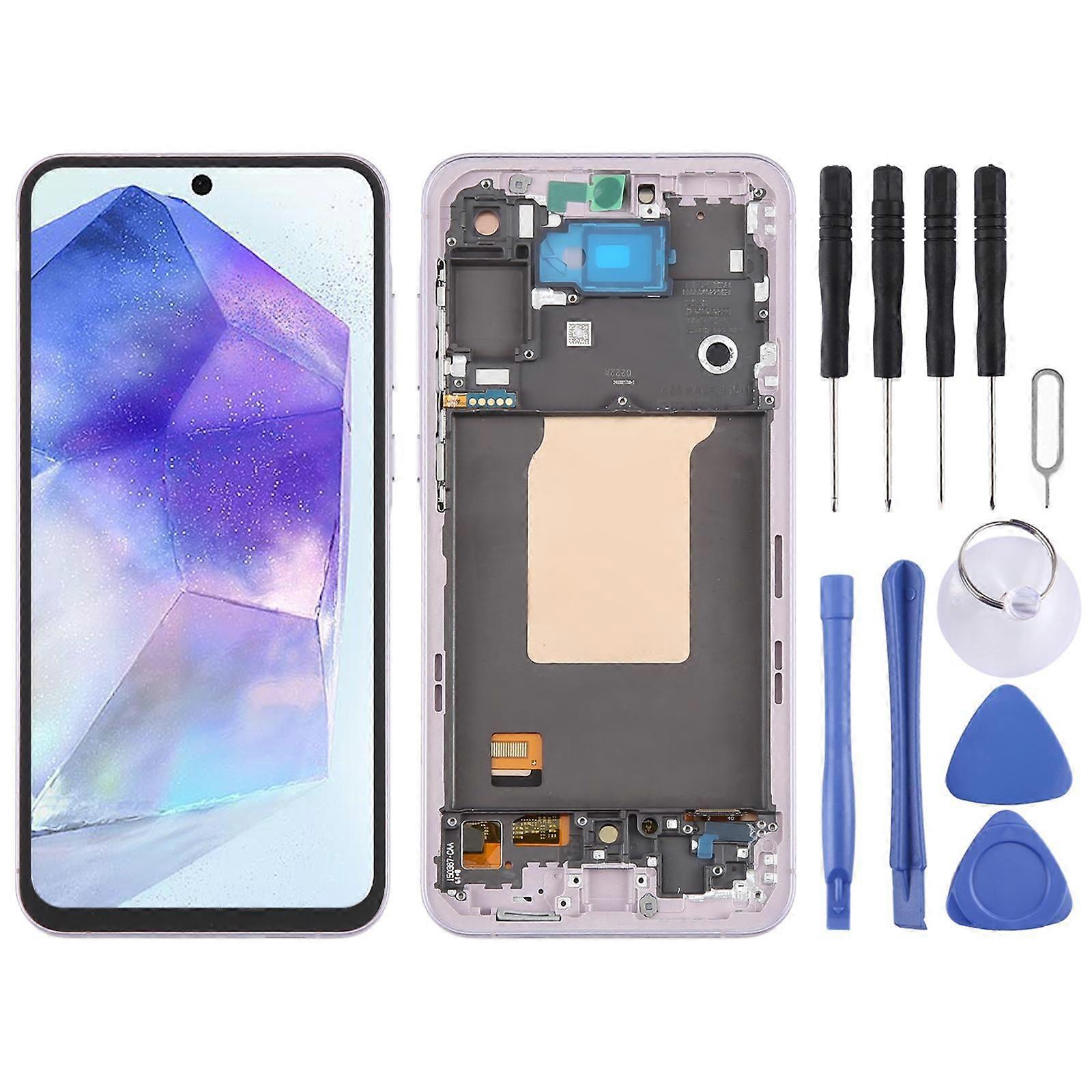For Samsung Galaxy A55 SM-A556B OLED LCD Screen with Frame