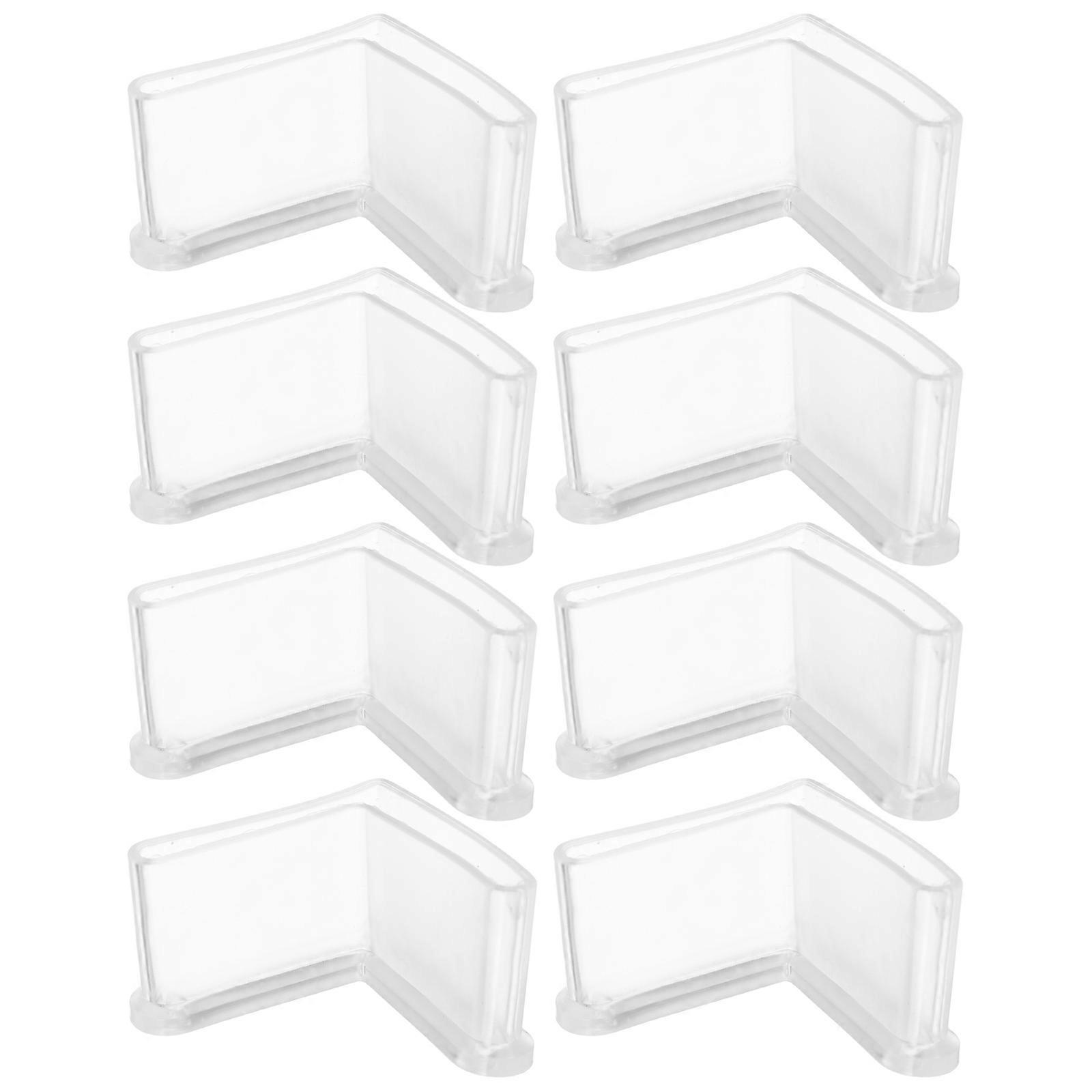 Transparent Anti Slip Angle Iron Caps L Shaped Furniture Angle Pads Table Legs Furniture Protection 4 80X4 80X2 90CM 8Pcs
