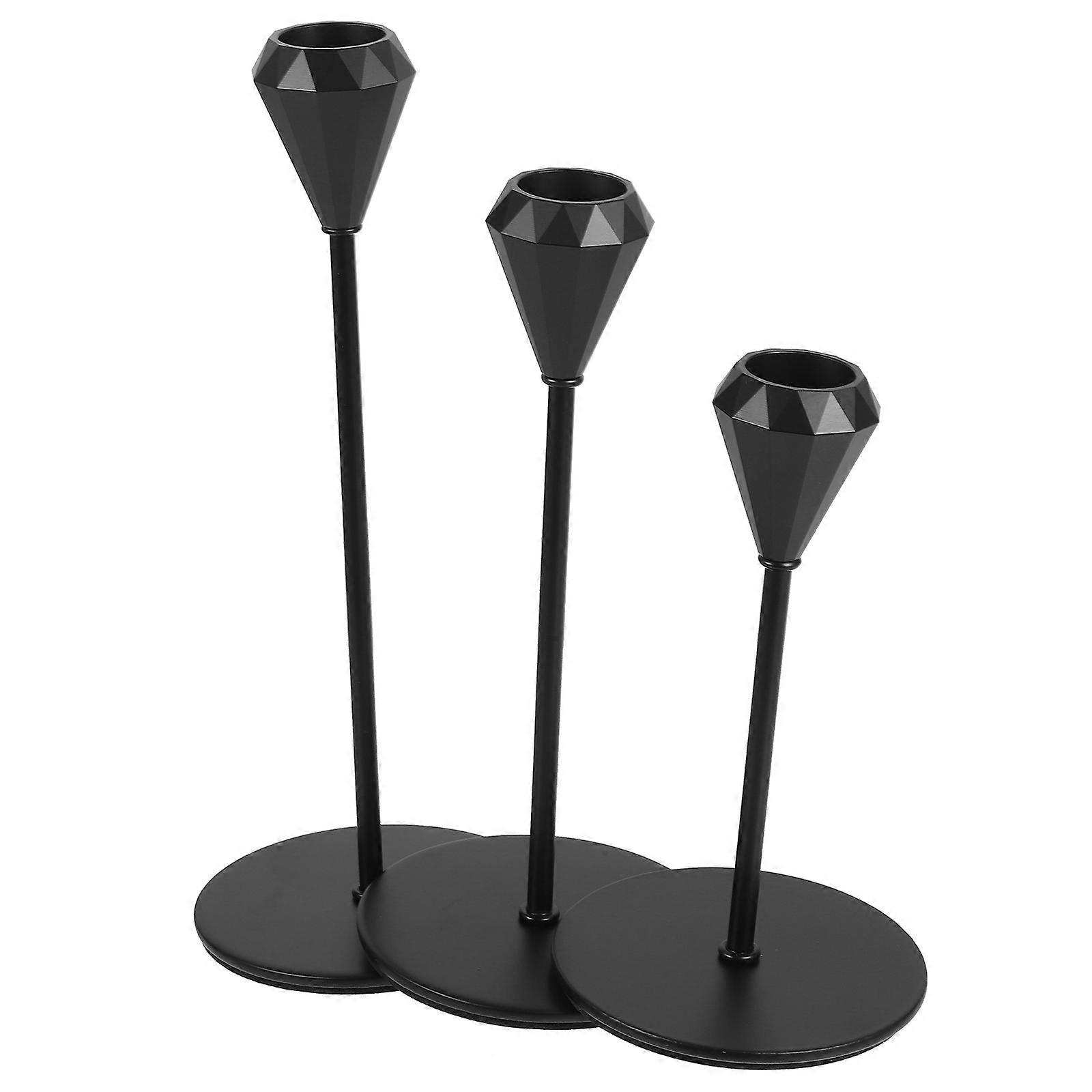 Decorative Candlestick Holders Simple Design Good Craftsmanship 3Pcs