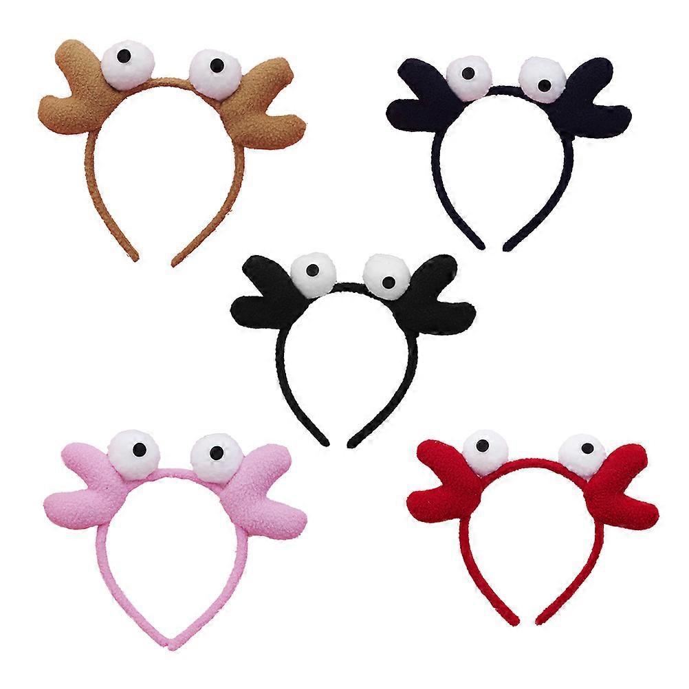 Funny Headband Crab Shape Assorted Color for Easter 5Pcs