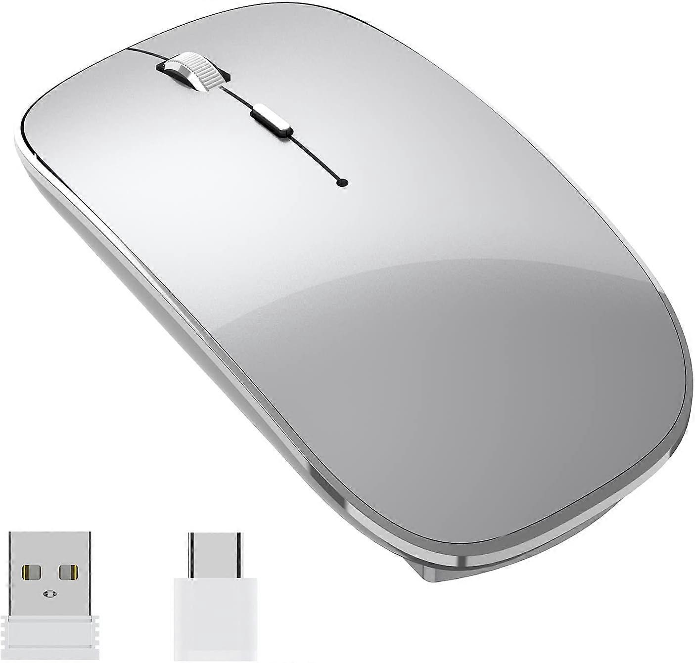 Wireless Rechargeable Slim Silent Mouse 2.4G Portable Mobile Opti