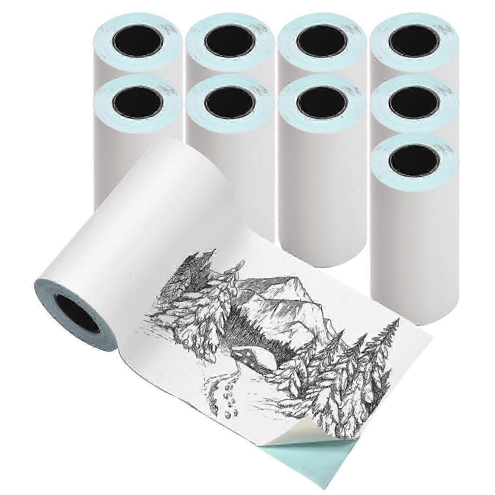 57x30mm Direct Thermal Paper White Receipt Printing Paper Non-adhesive BPA-free Waterproof Oil-proof Friction-proof Compatible with Pocket M