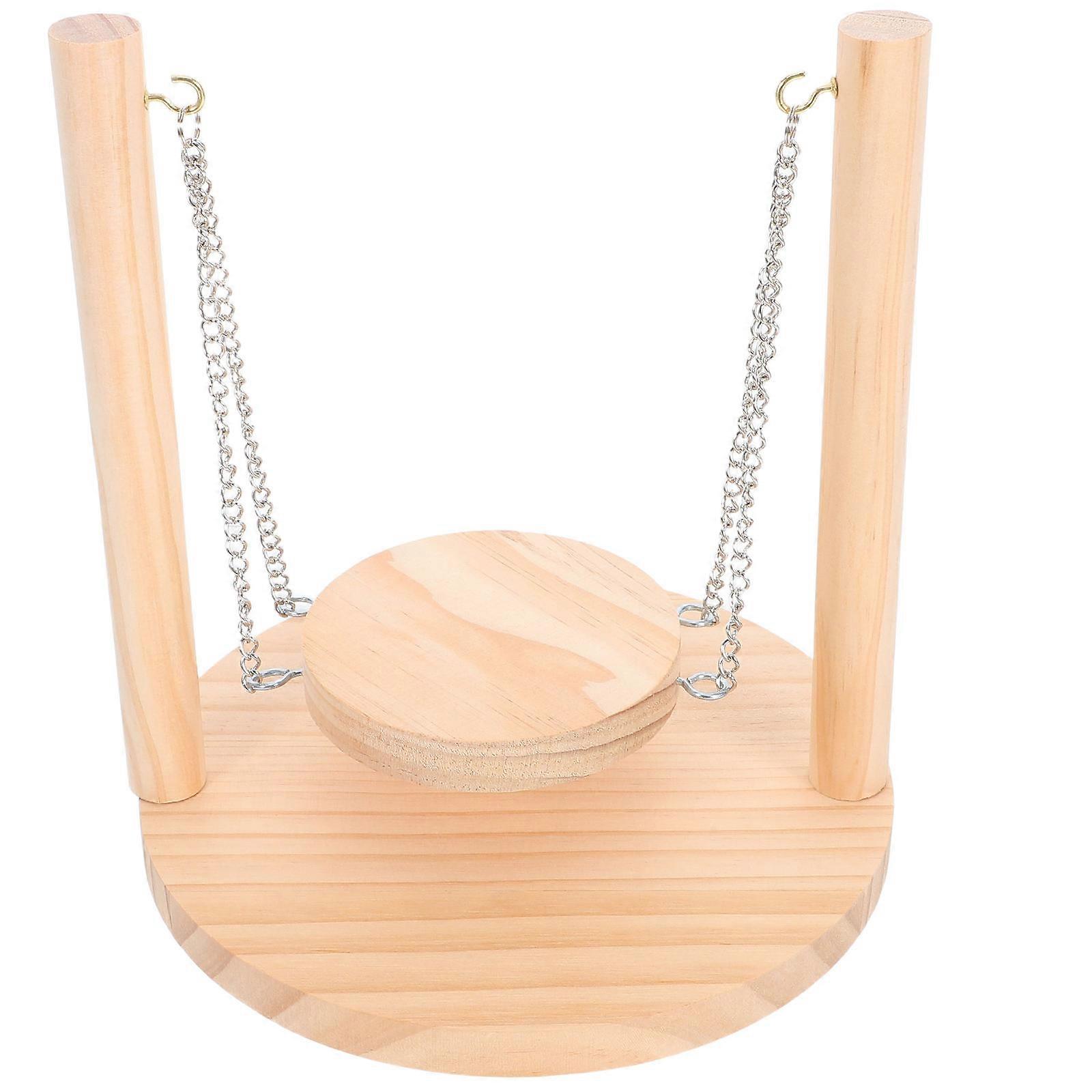 Funny Hamster Swing Wooden Hammock for Pet Owners Small Animal Playtime Exercise 1Pack
