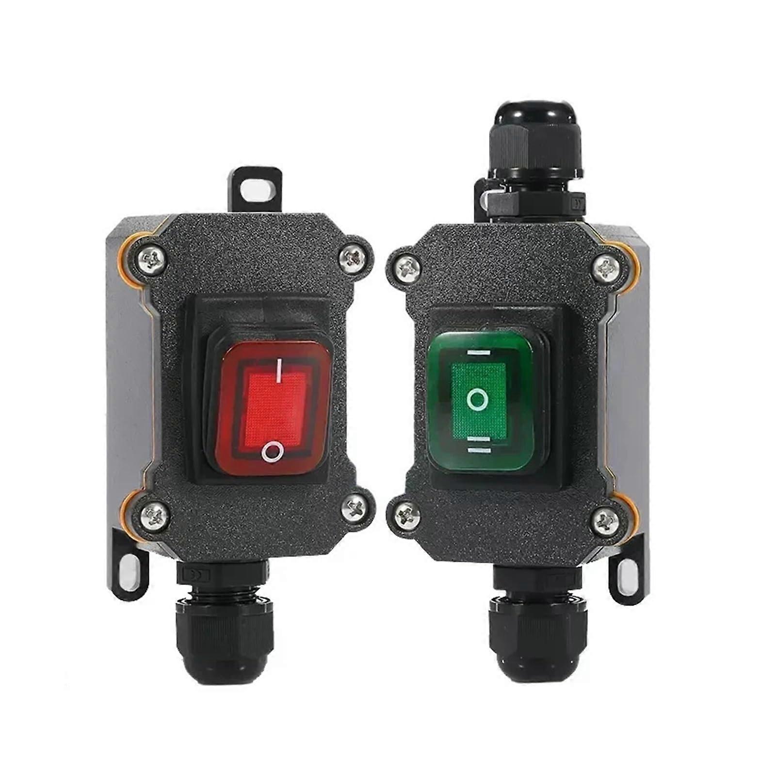 5Pcs 12V/24V Inline Power Cord Marine Rocker Switch On Off IP65 20A