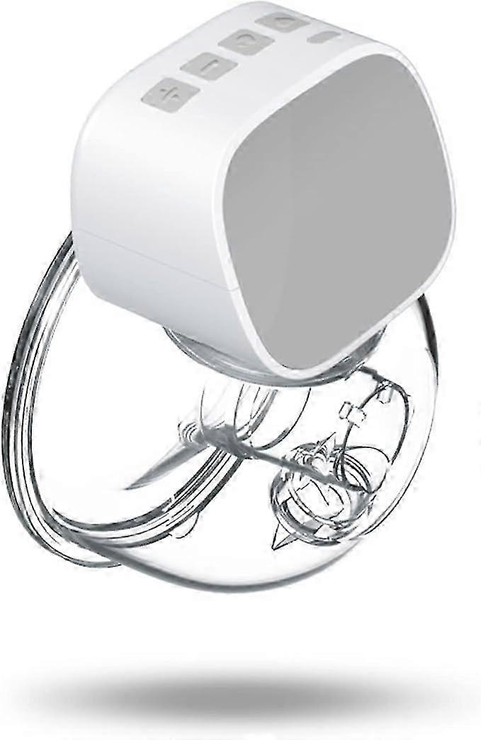 Wearable Electric Breast Pump, Silent Invisible Hands-Free Design, 2 Modes 5 Levels Adjustable, 24mm Flange for Home Travel