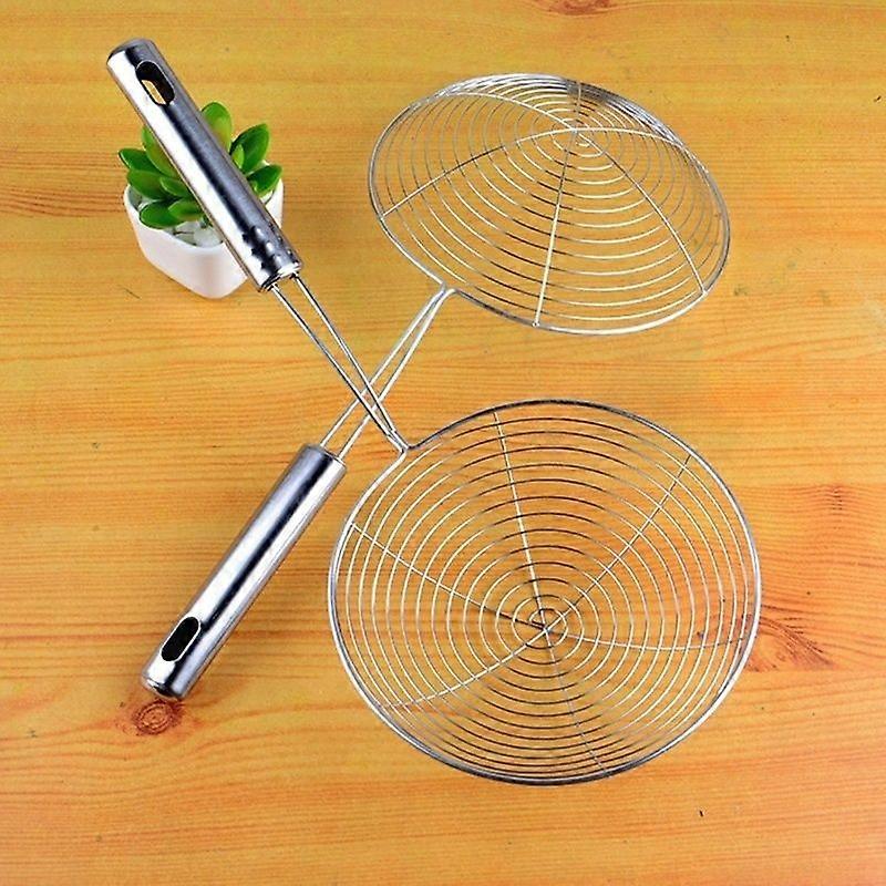 Kitchen Cookware Net Colander Mesh Ladle, Stainless Steel, Silver