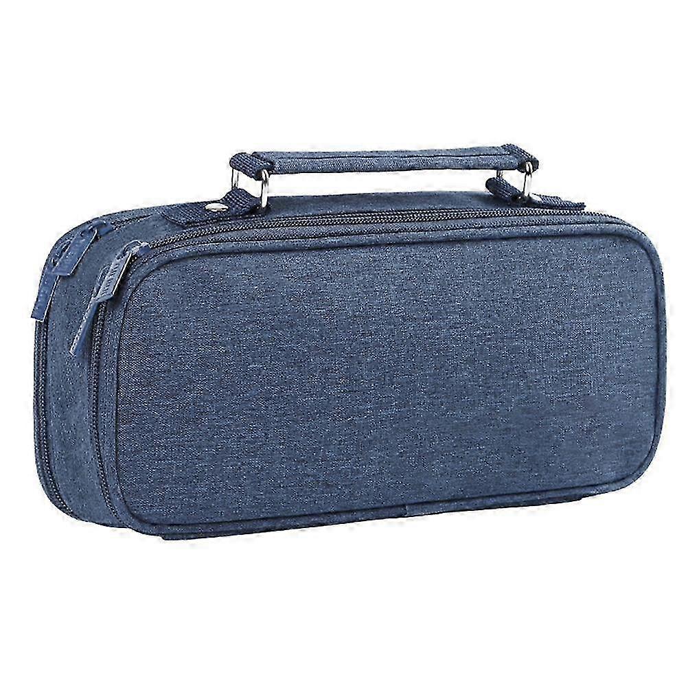 Three Layer Large Capacity Pencil Case Cute Canvas Stationery for Teens and Adults
