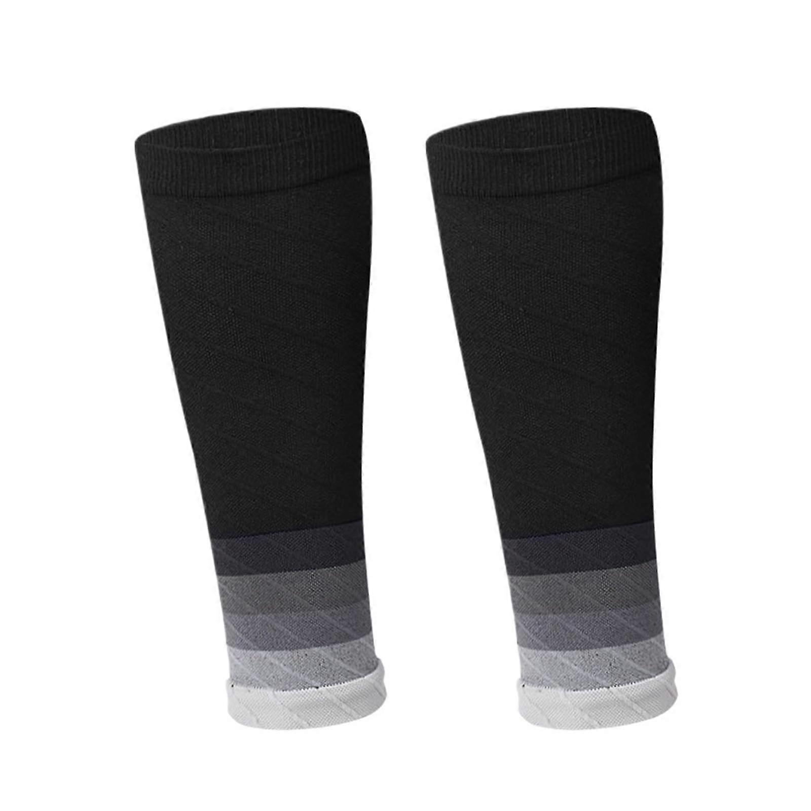 Calf Compression Sleeve 20-30mmHg for Shin Splints, Gray Leg Compression Sleeves for Men and Women, 1 Pair