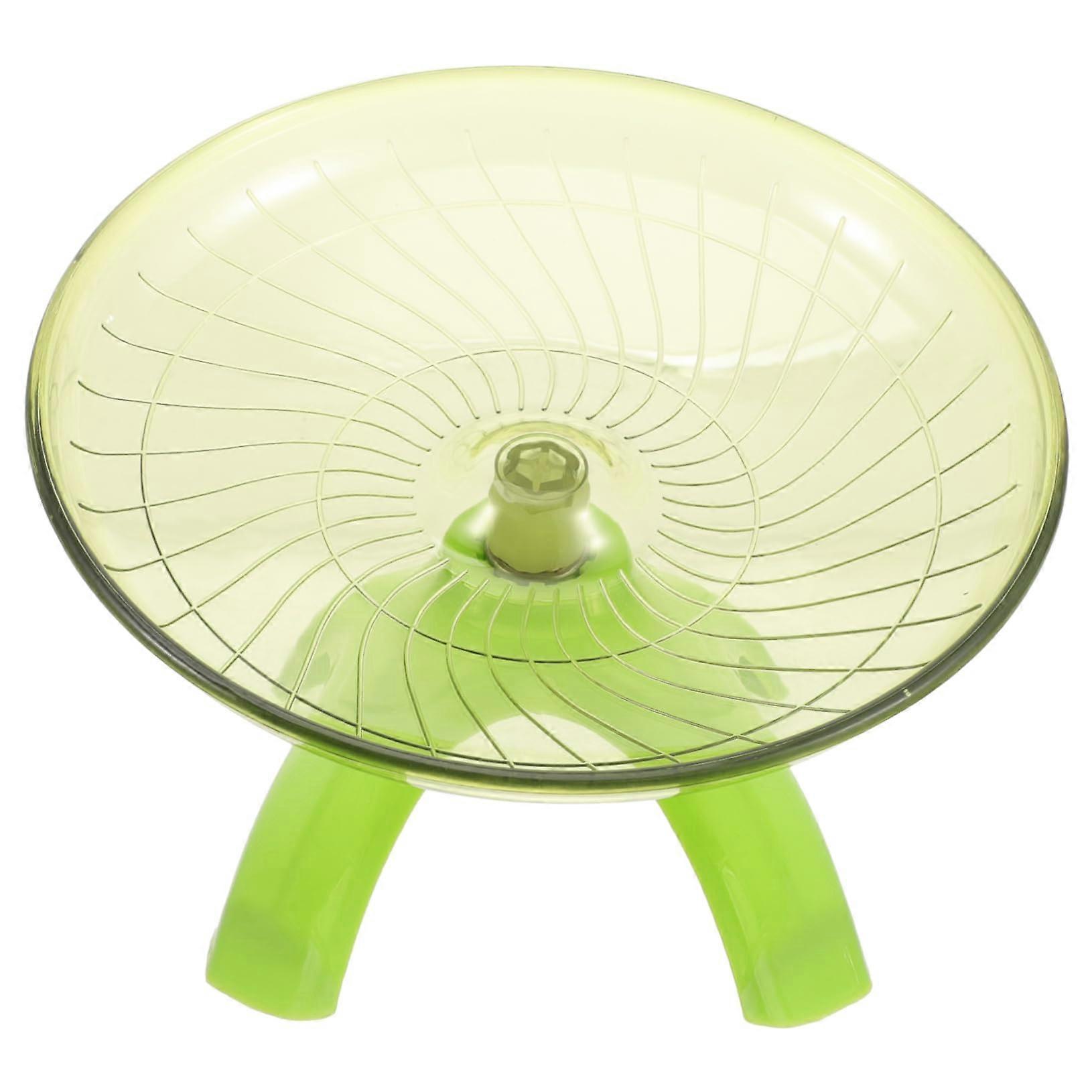 Running Wheel for Hamsters 18x18x12CM, Quiet Rotating Wheel for Gerbils, Light Green Silent Spinner Jogging Toy