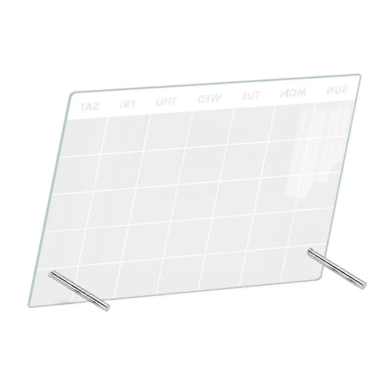 Acrylic Memo Board Transparent 1 Set Reusable Whiteboard for Weekly Planning Office School Home Writable Surface