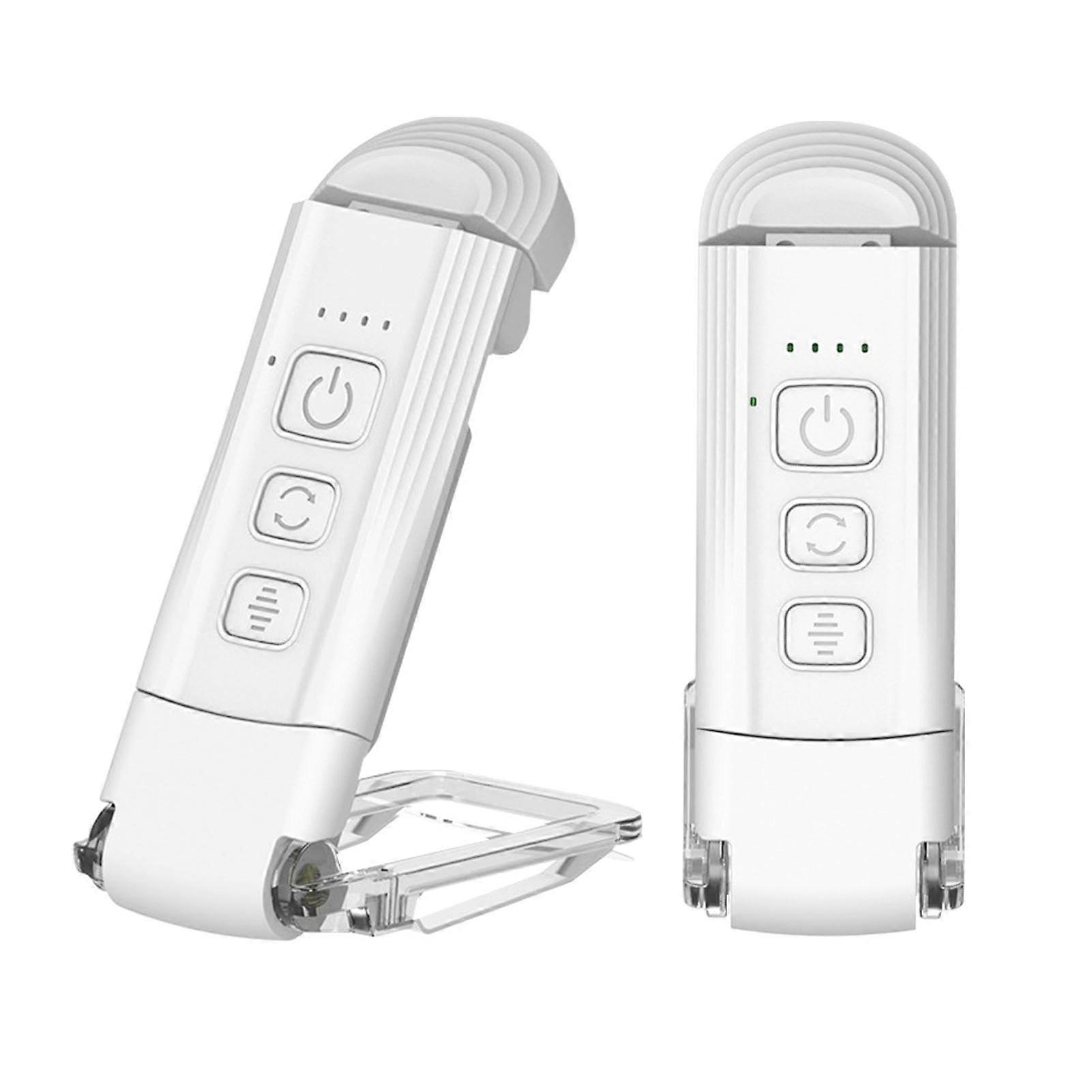 Book Light, Rechargeable Reading Lamp, Eye Protection, Adjustable Brightness for Reading White