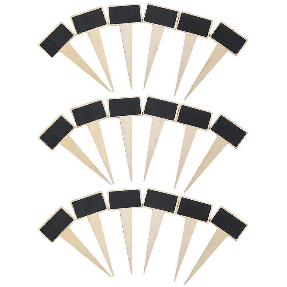 Flowerpot Tags Wooden Chalkboard Tags Gardening Tools Rectangular 18Pcs