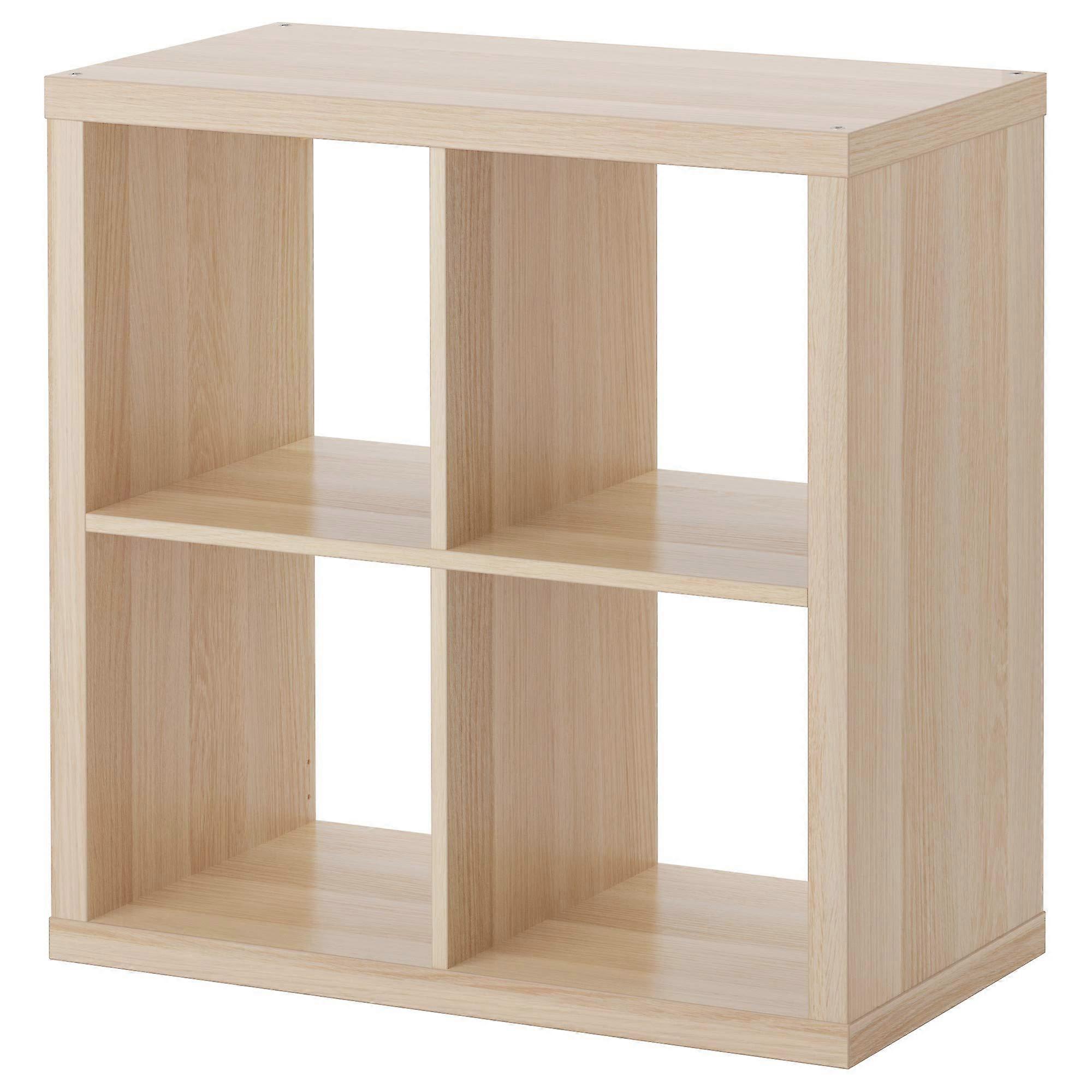 Kallax Shelf White Stained Oak Look (77 x 39 x 77 cm) 4 Shelves