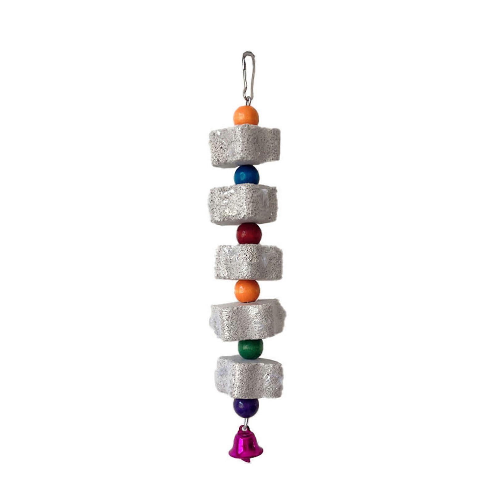 Parrot Chew Toy With Small Bells, Bite-Resistant Bird Teething Toy For Cockatiel Training, Hanging Cage Accessory