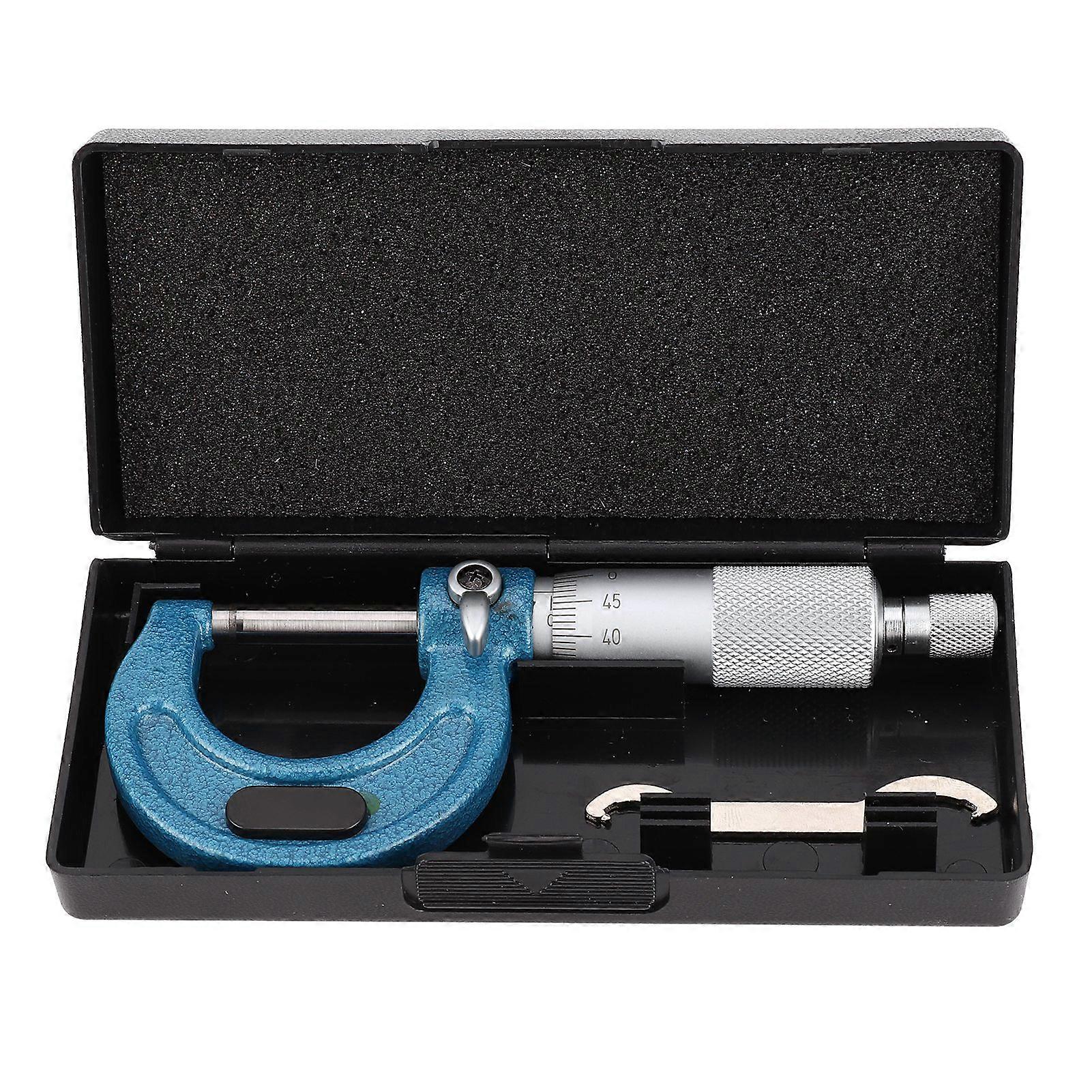 0‑25mm Micrometer Laser Scale Carbon Steel Spiral Outer Diameter Measurement Locking Device