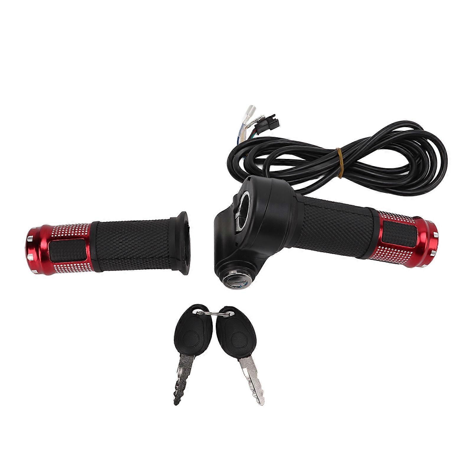 1 paire de poignée d’accélérateur au pouce poignée d’accélérateur de routine avec clés pour scooter électrique BikeRed YMQX)