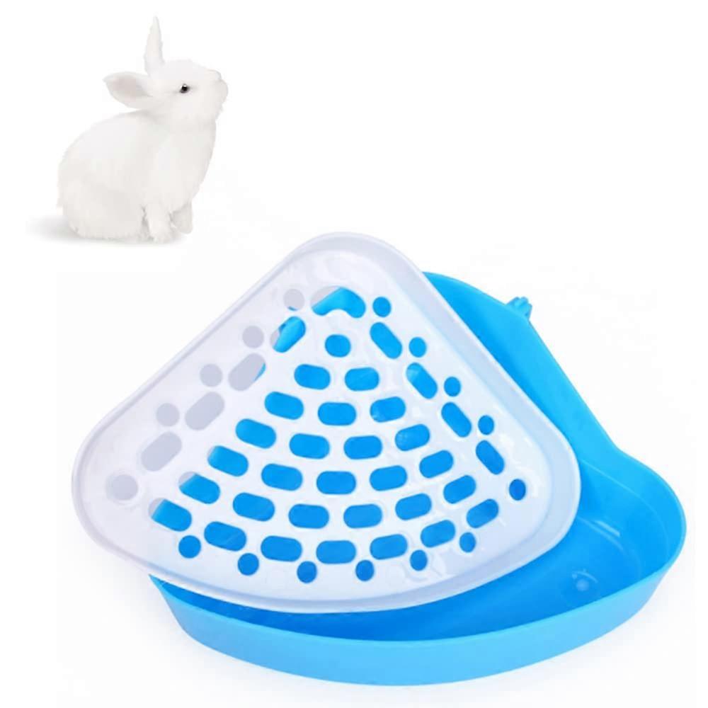 Pet Potty Corner Toilet for Small Animals - Triangle Cat Litter Box for Hamsters and Rabbits, Compact Size, Durable Material