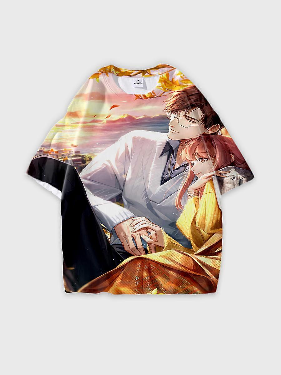 T-shirt round neck Pattern loose short sleeve JW716