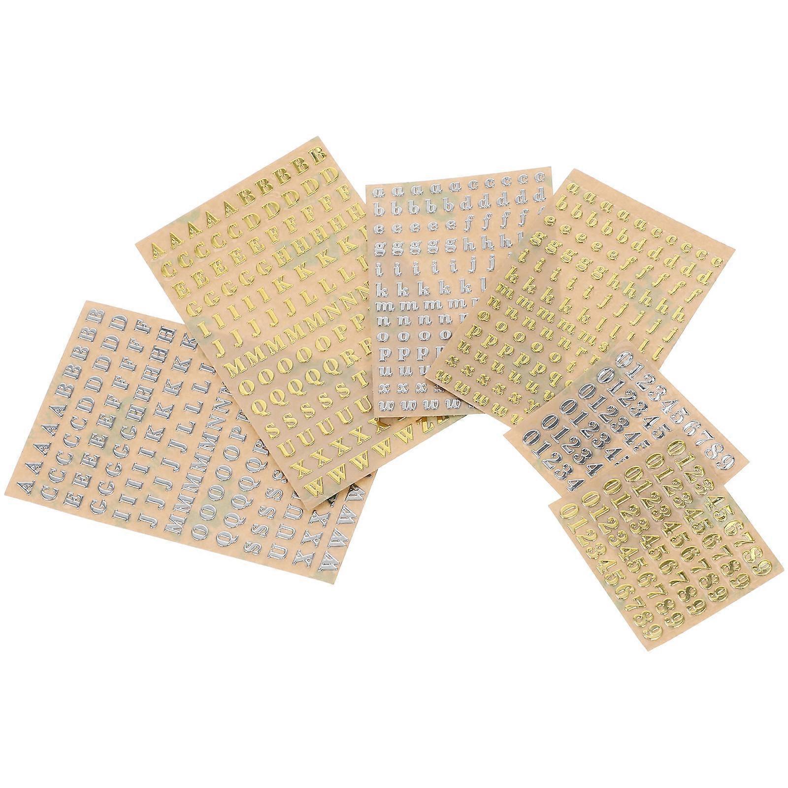 Alphabet Number Stickers Removable Number Stickers for Card and Invitation Decoration Paper Material 12Pcs