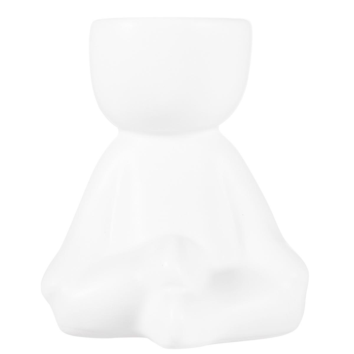 Cute Planter Pot Ceramic Plant Container Sitting Shape Desktop Decor Office Table Decoration 3.34X2.55X1.77Inch 1Pack