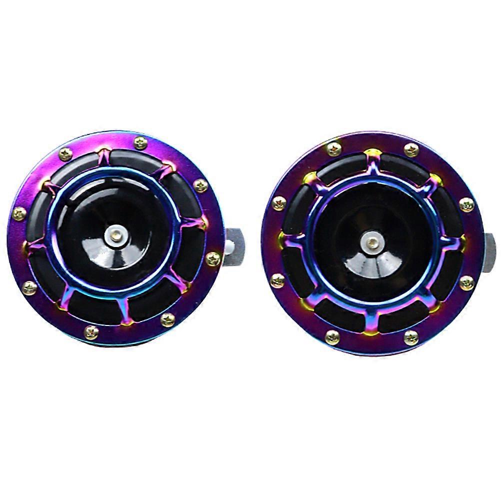 Car Air Horn Trumpet Air Horns 12V Power Supply 30W Power 110db Sound Level Iron 1 Pair