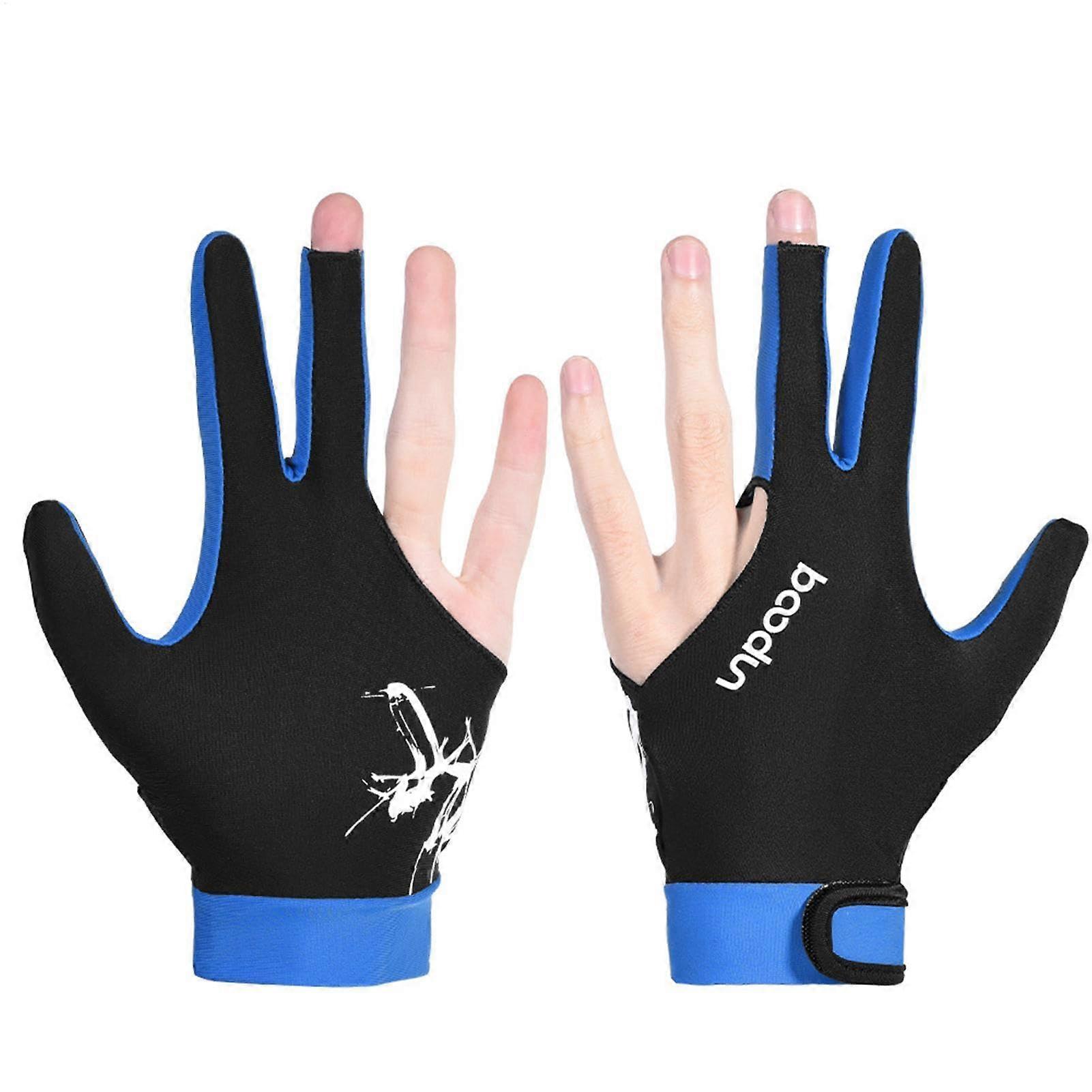 Billiard Glove – Professional Billiard Sports Glove, Breathable Flexible Design, Left or Right Hand, Dark Blue, Size L