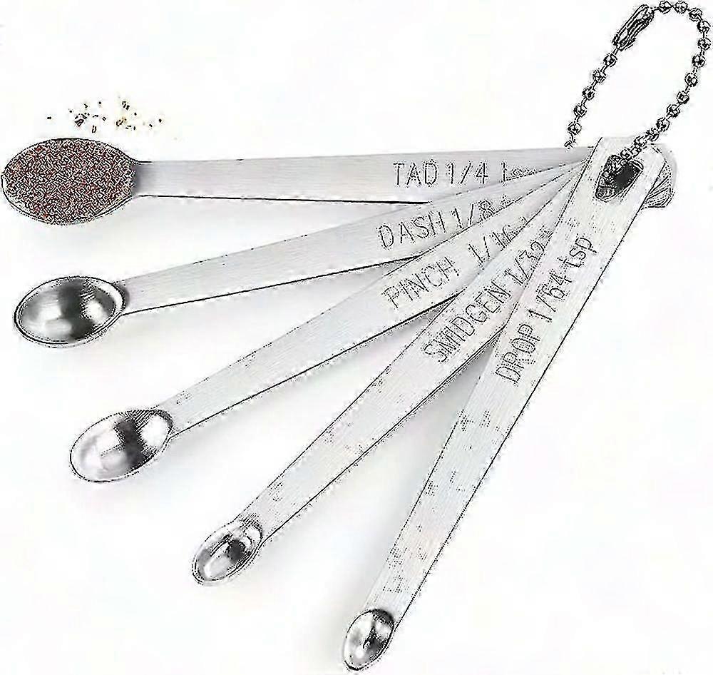 5 Pcs  Stainless Steel Mini Measuring Spoons Set