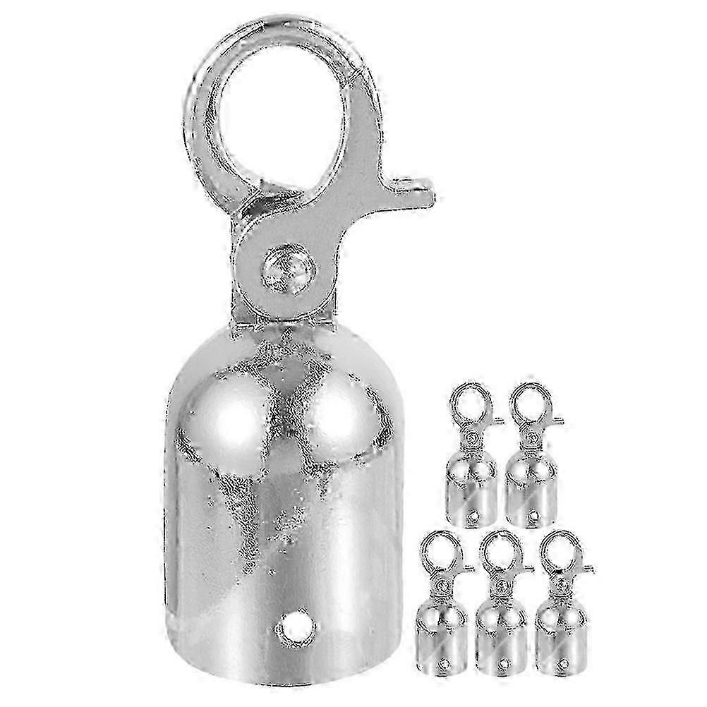 6pcs in lega corda fine tappo tappi con moschettone - Durable cavo e corda tappi terminali per attrezzi da esterno e progetti fai-da-te