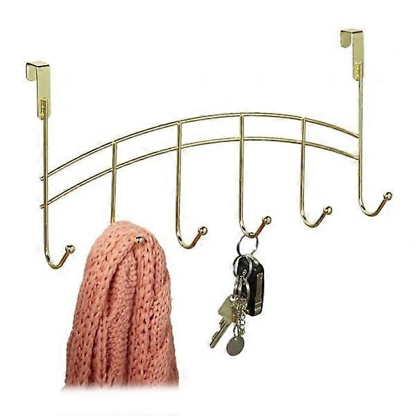 Clothes hanger for door with 6 hooks
