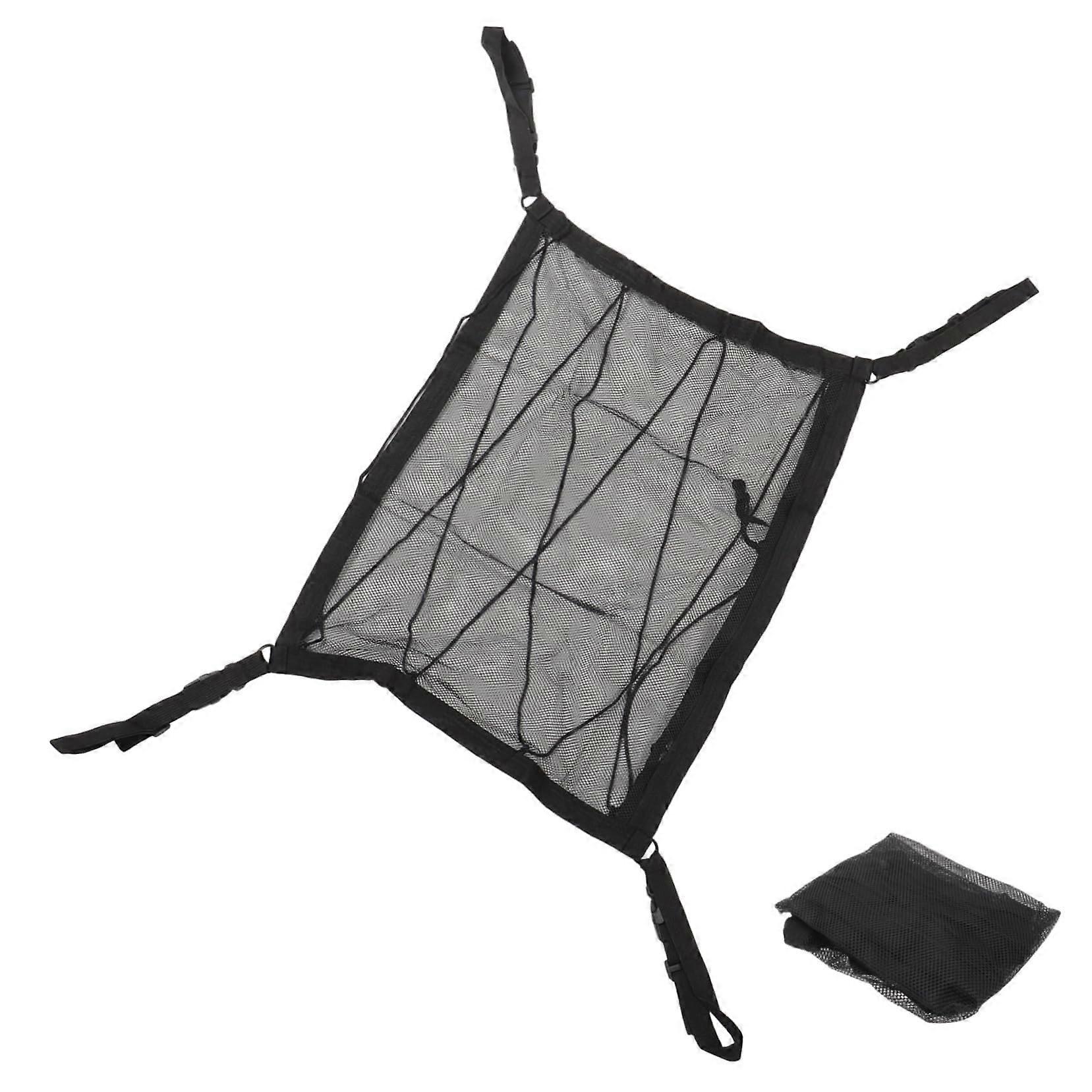 SUV Roof Storage Net Quality MultiFunctional Storage Net with Double Zipper and Large Capacity for Roof, Trunk, and Car Doors