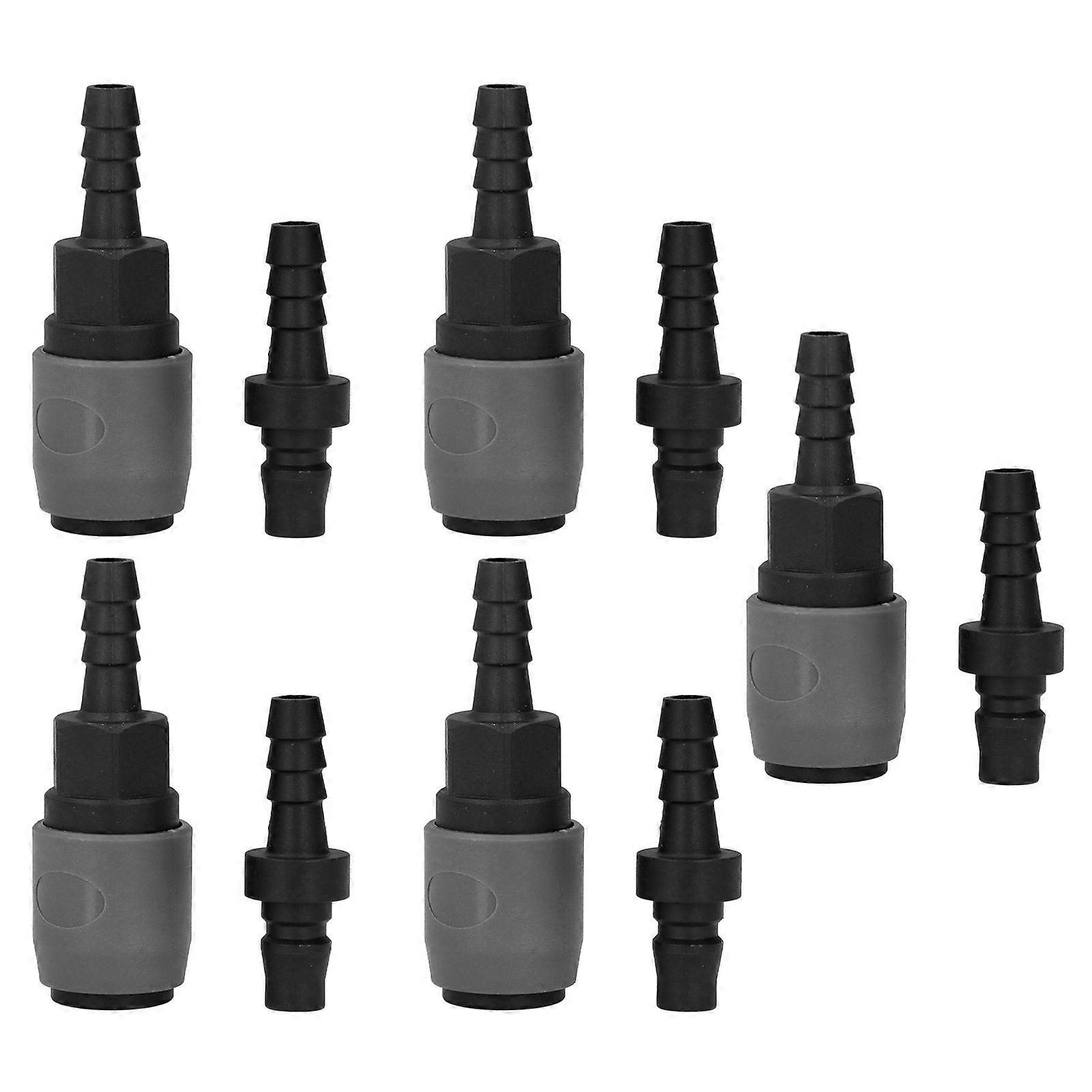 5 Sets Quick Connector Lock Kit C Type Self Locking Air Coupler Plastic Steel Pneumatic Fitting(SH+PH-30 )