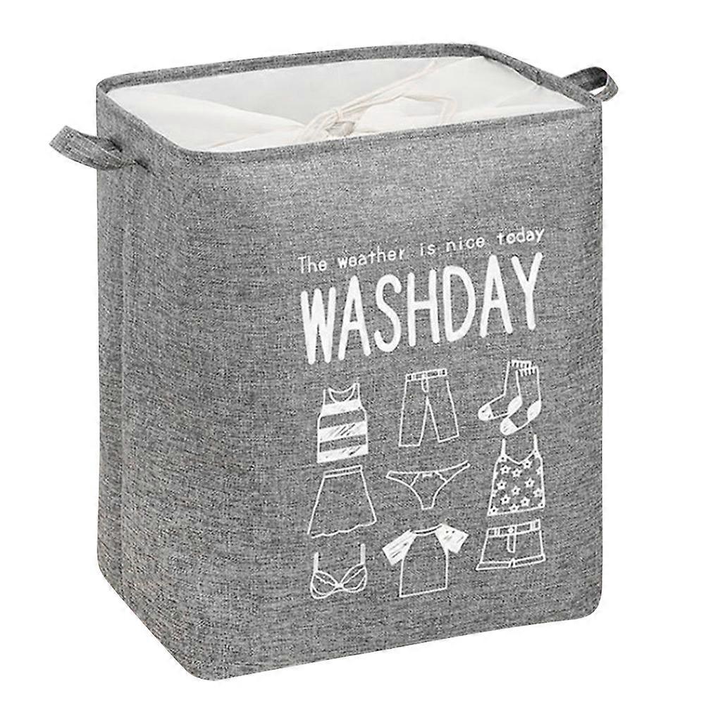 Wäschesack Zusammenklappbare Wäschekörbe dunkelgrau rechteckige Form Erwachsene verwenden 19,7×16,5×11,8 Zoll 1Set