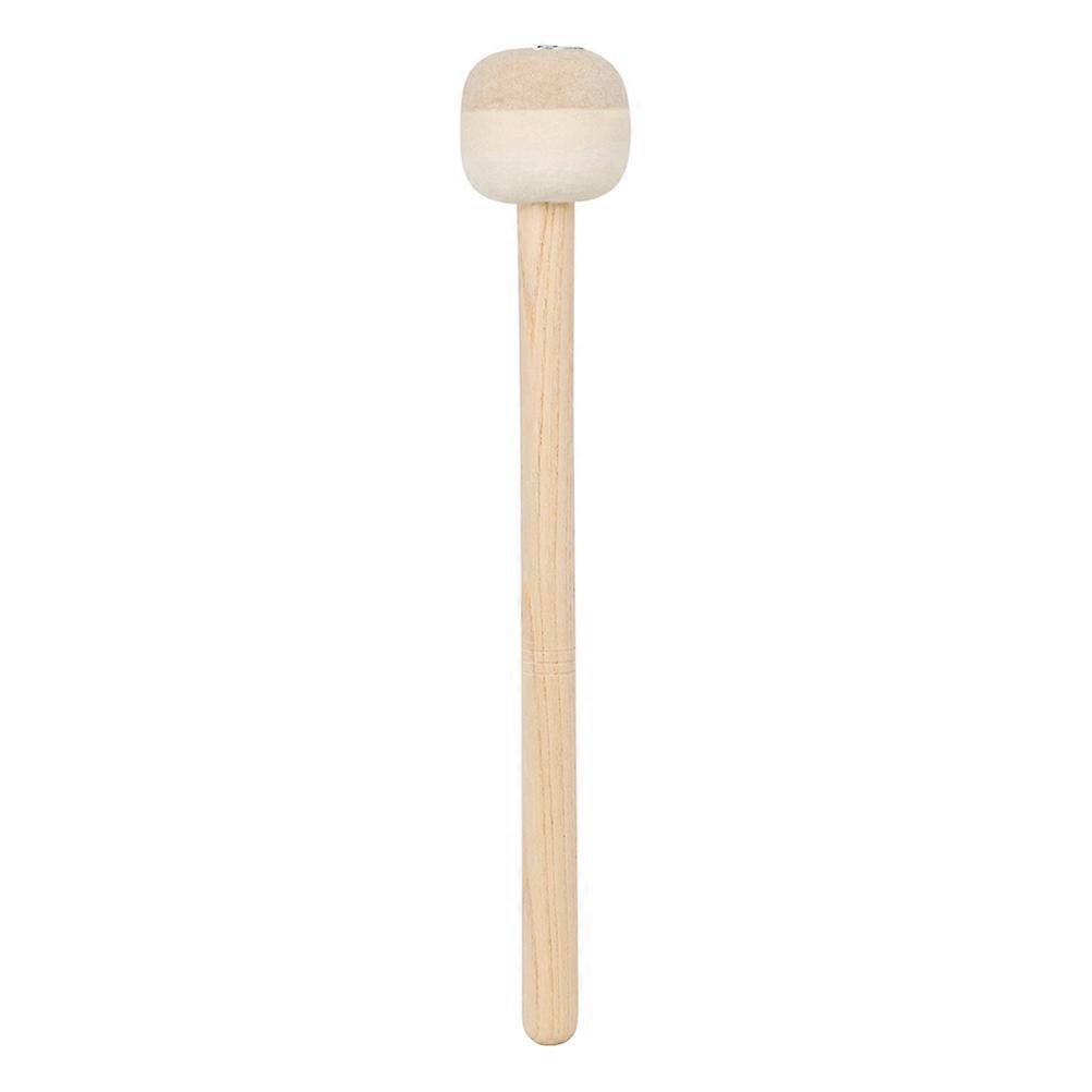 Wood Grain Snare Drumsticks with Long Handle, Durable Percussion Instrument with Felt Two Color Head for Practice, Concerts, and Musical Performances