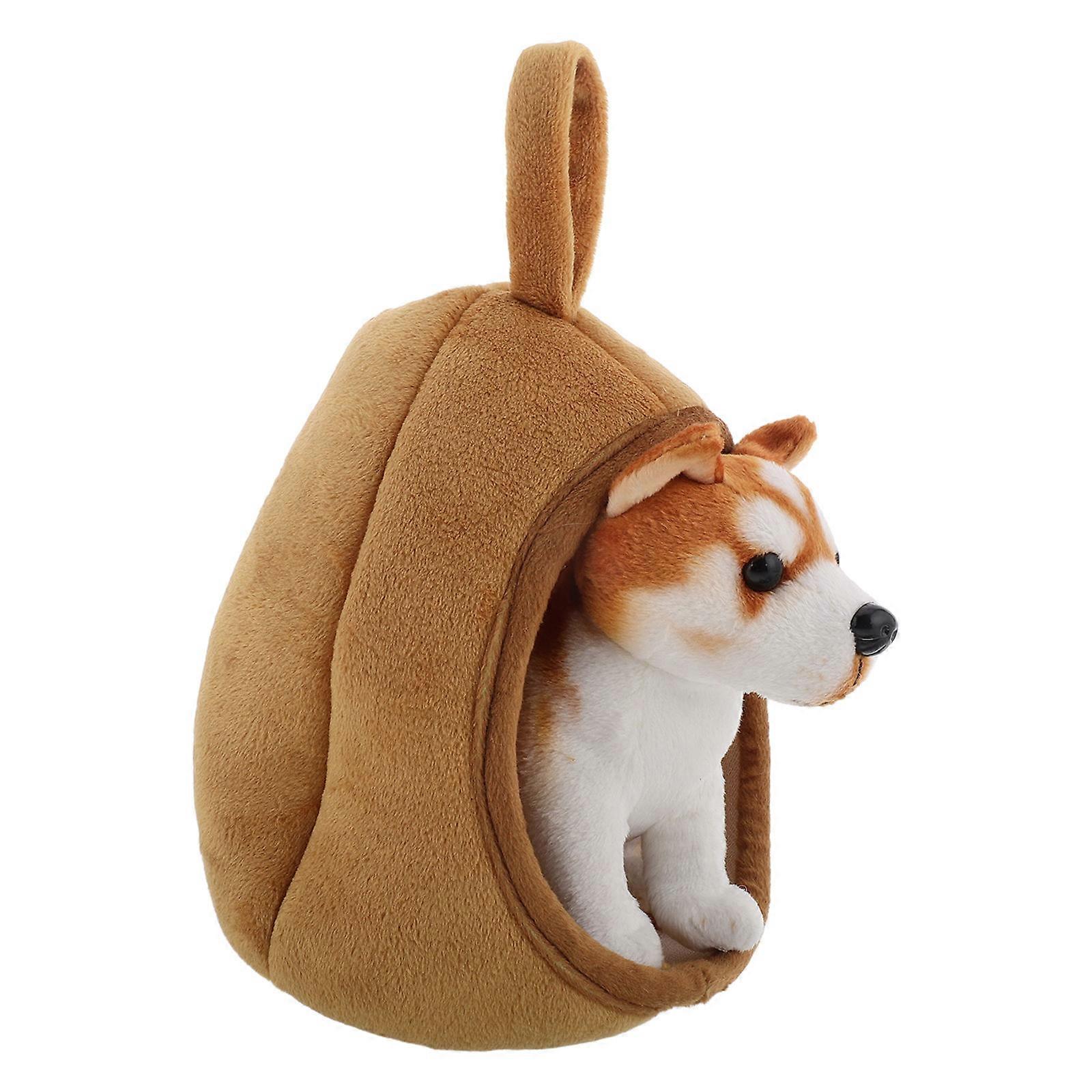 Cute Realistic Sitting Puppy Plush Doll – Soft Cuddly Stuffed Animal for Home Decor and Playtime – Ideal for Boys