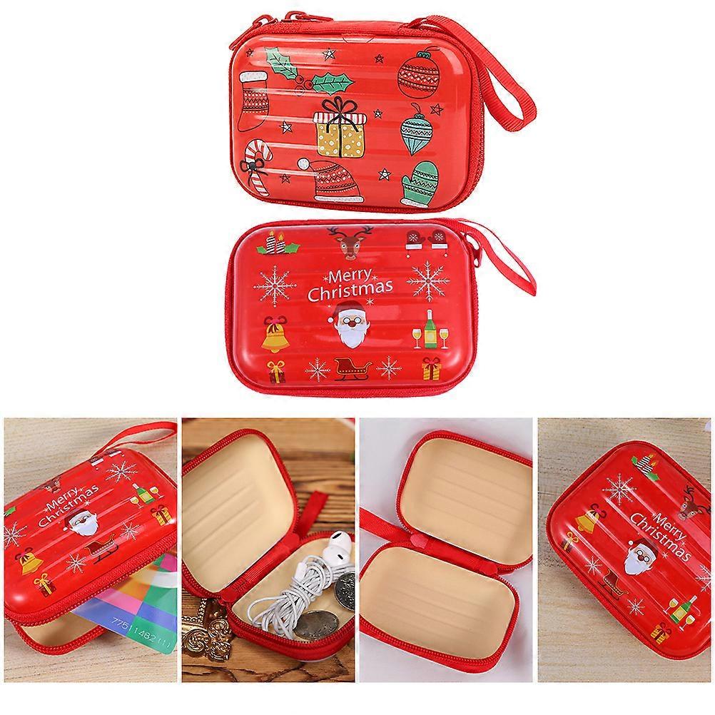 Change Purse Mini Rectangular Shape Women Zipper 10X7X3.5CM Multifunctional Change Holding 2Pcs