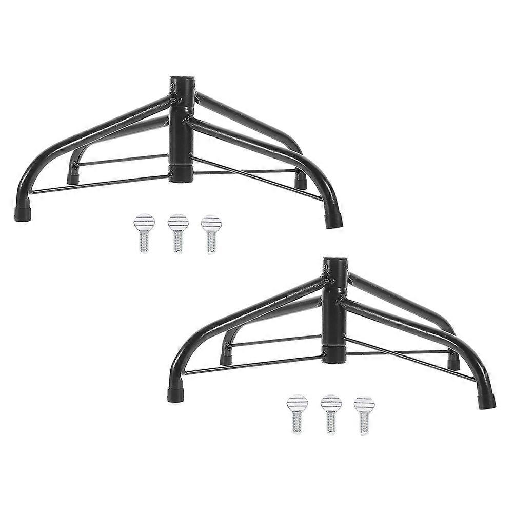 Iron Tree Holder Stand Christmas Tree Bracket Stable Placement For Families And Decorators 2Pcs