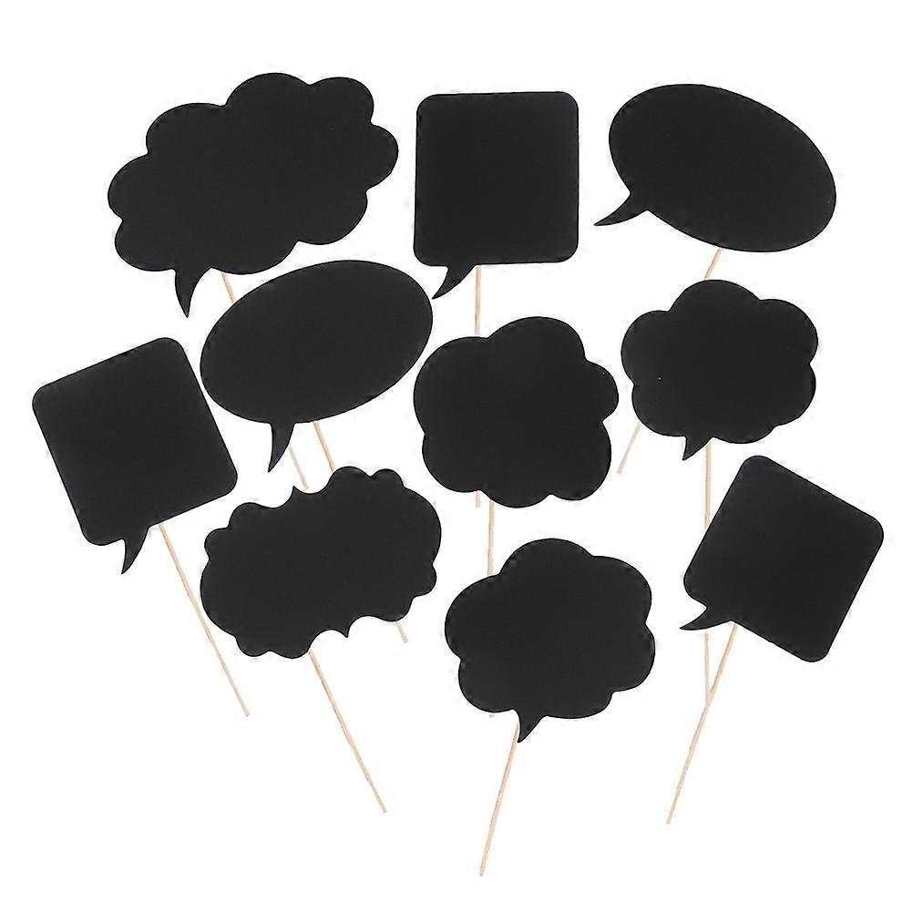 30pcs Selfie Photo Props Paper Chalkboards Message Signs Black