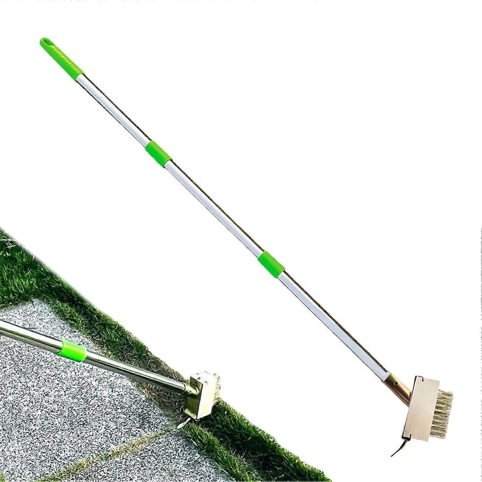 Manual Split Scraper, Moss Mortar Remover, Tool for Concrete Deck Pavers 3section Split Brush (1.13m)