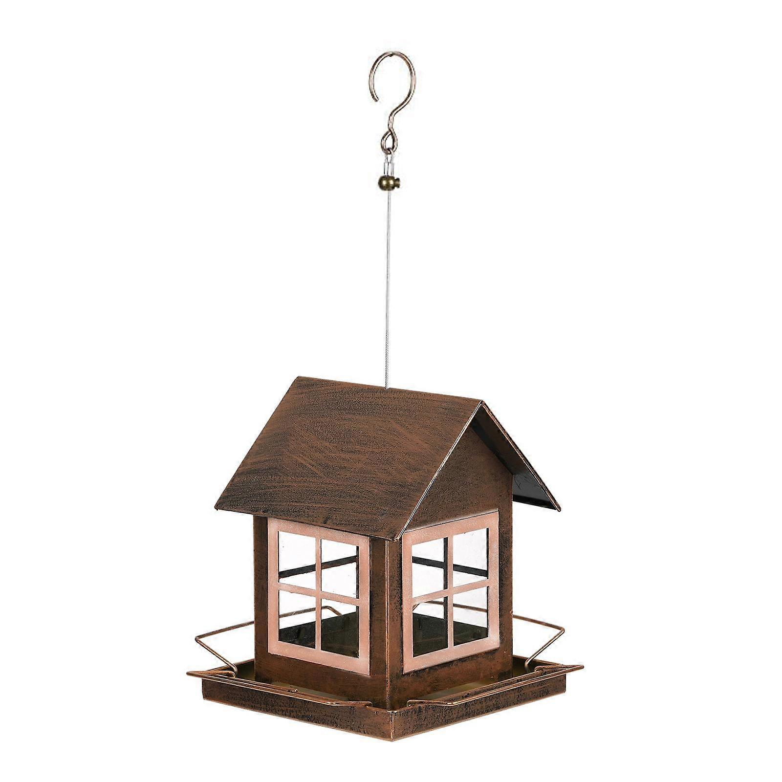 ハンギングバードフィーダーカントリーハウス形状ガーデンデコレーション中庭芝生用
