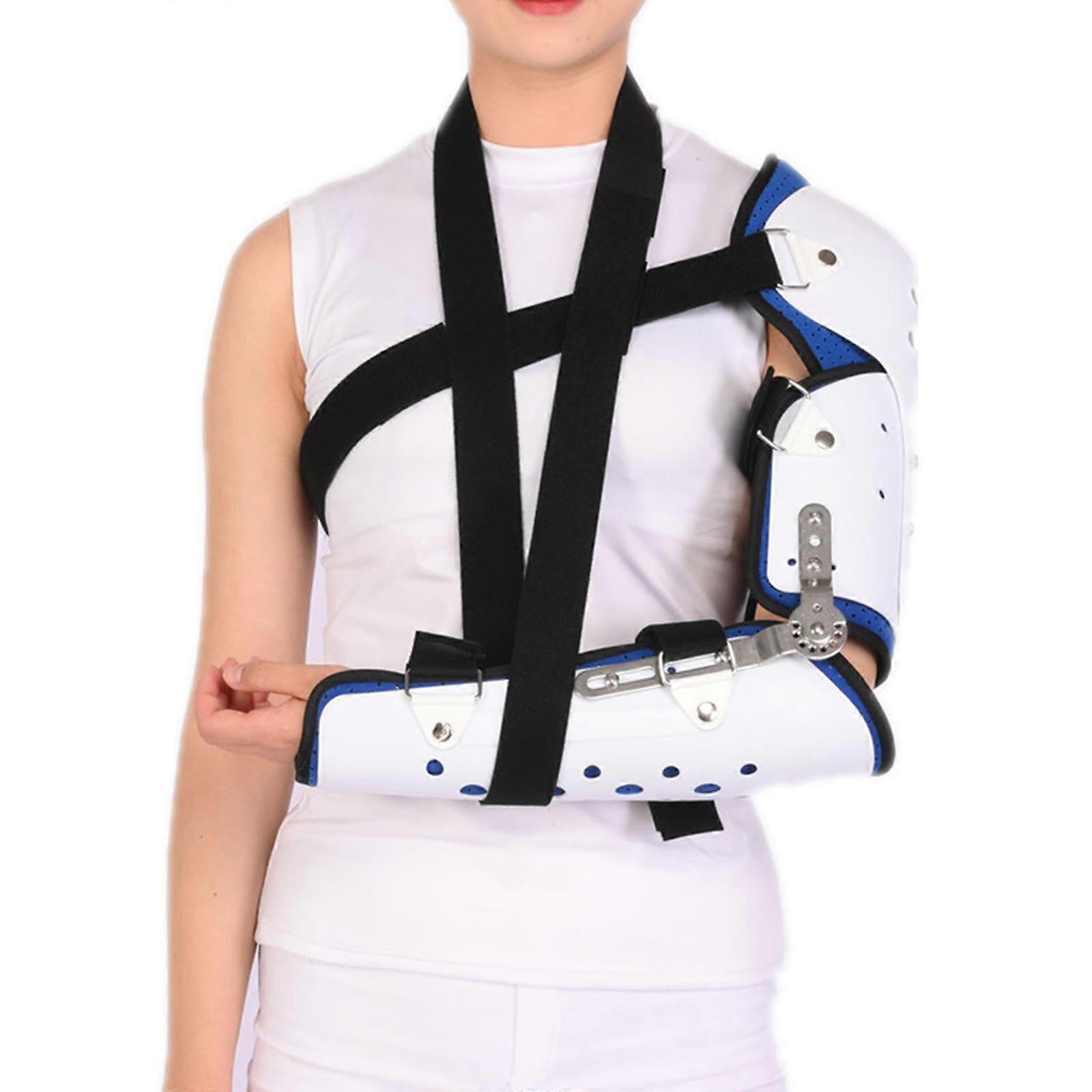 Folding Rome Elbow Support for Adults with Strap and Shoulder Support, Adjustable Elbow Splint